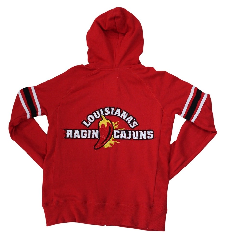 E5‎ College Classics Louisiana Ragin Cajuns Red Zip Hoodie Women's Small